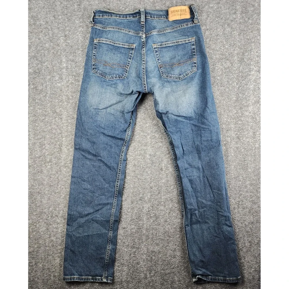 Signature by Levi Strauss & Co. Straight Jeans Mens 29x30 Blue Medium Wash 58988